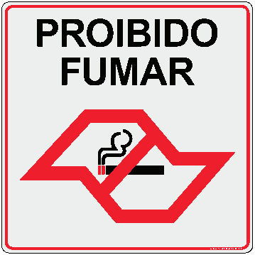 Proibido Fumar - pictograma - arte do modelo 203