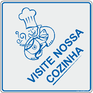 Visite Nossa Cozinha - 15 × 15 cm