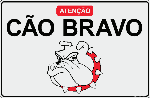 Atenção - Cão Bravo - arte do modelo 254