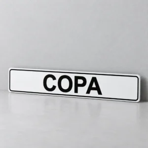 Copa — placa PVC em perspectiva, sem furos