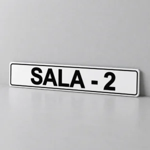 Sala 2 — placa PVC em perspectiva, sem furos