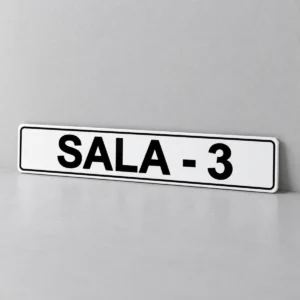 Sala 3 — placa PVC em perspectiva, sem furos