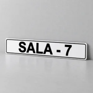 Sala 7 — placa PVC em perspectiva, sem furos