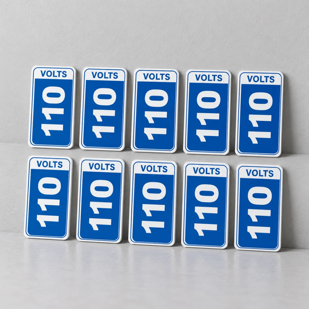Kit 110 V - 10 peças — placa PVC em perspectiva, sem furos