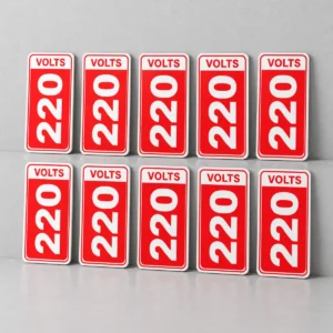 Kit 220 V - 10 peças — placa PVC em perspectiva, sem furos